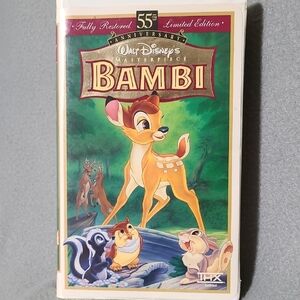Disney Bambi Limited Edition 55th Anniversary VHS with‎ Cover